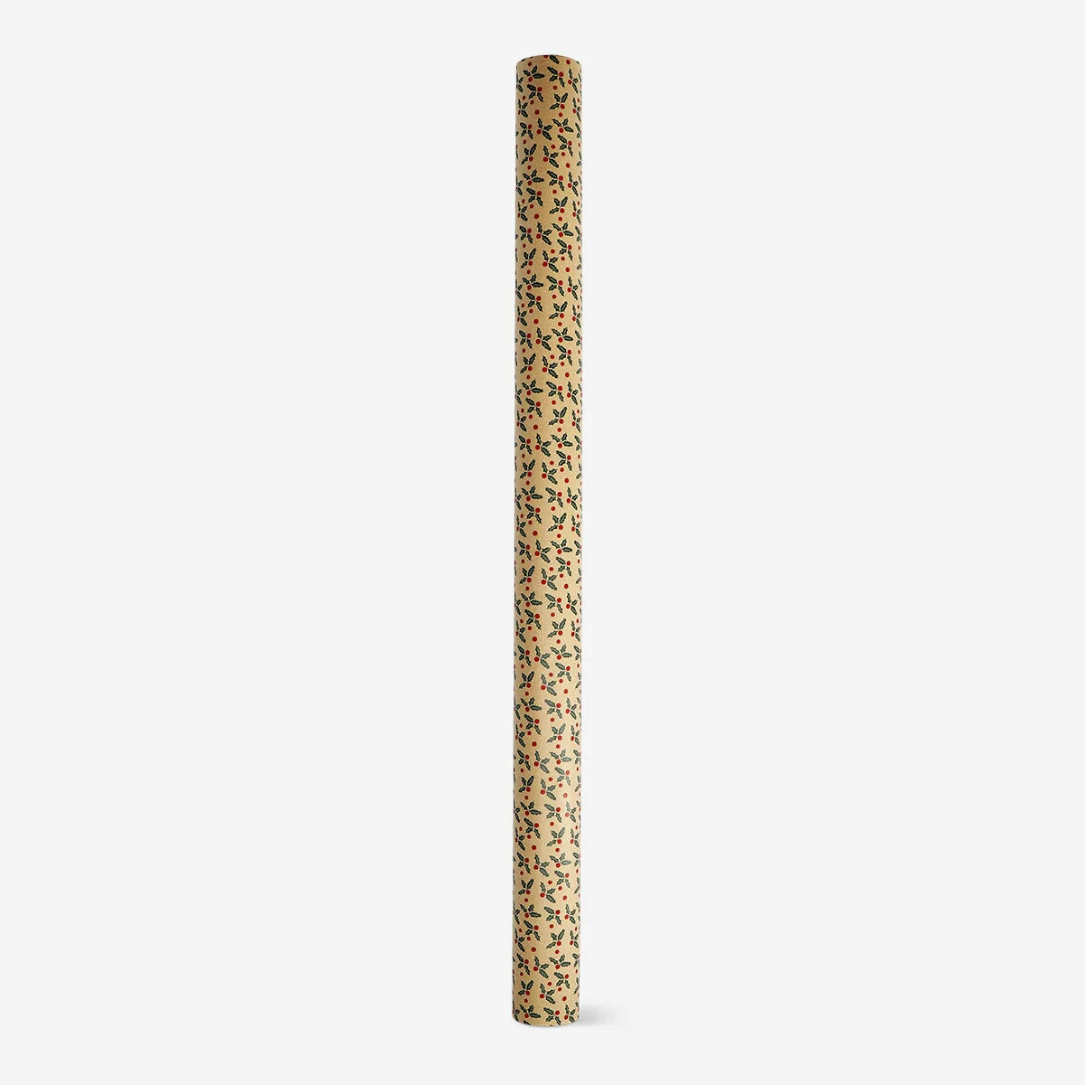 1000 cm craft wrapping paper - Holly print - Image 2