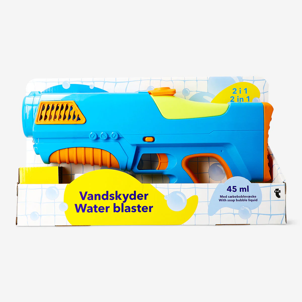 2-in-1 blue water blaster with soap bubbles - Image 2