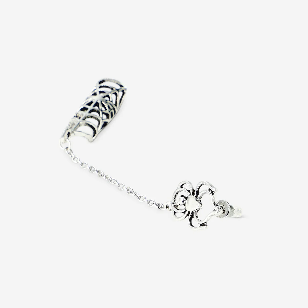 2 in 1 silver earstud - Image 3