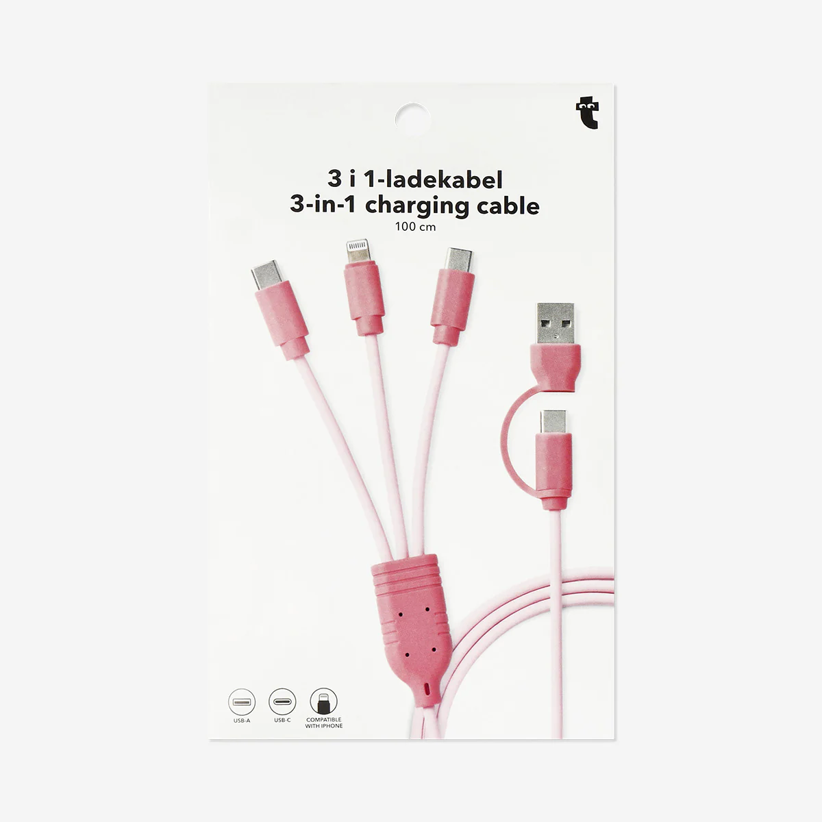 3-in-1 pink charging cable - Image 3