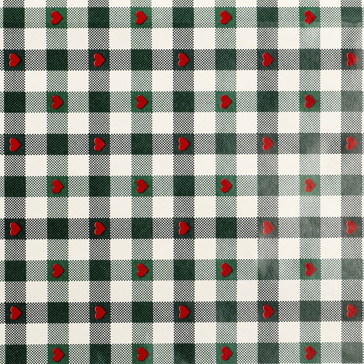 400 cm craft wrapping paper - Checks and hearts - Image 3