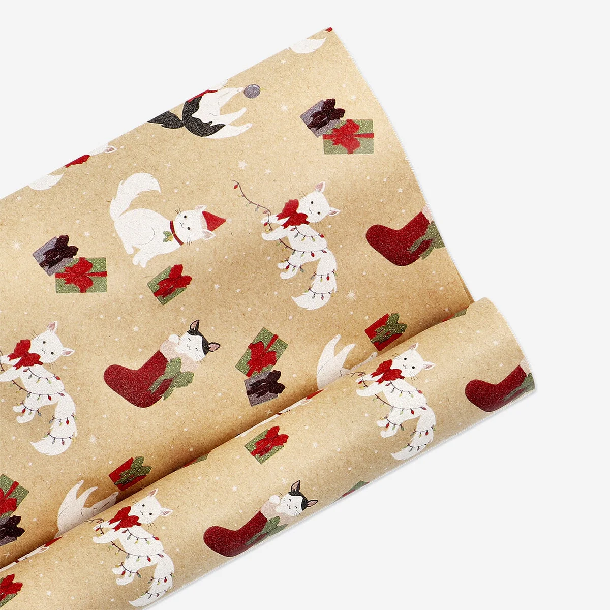 400 cm craft wrapping paper - Christmas cats