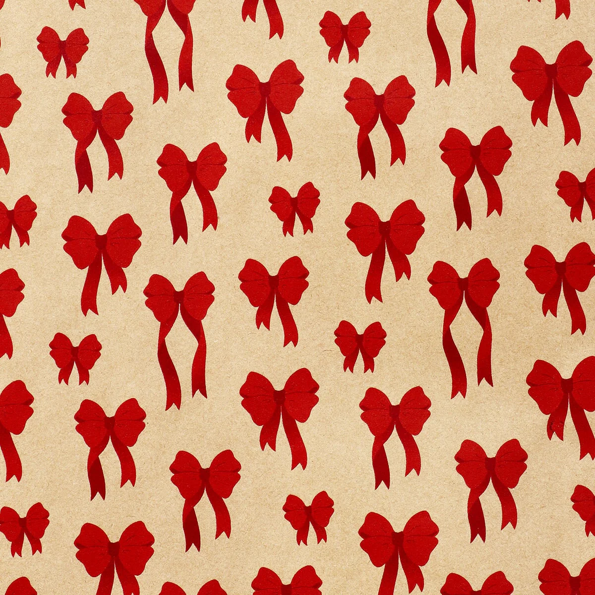 400 cm craft wrapping paper - Red bows - Image 3