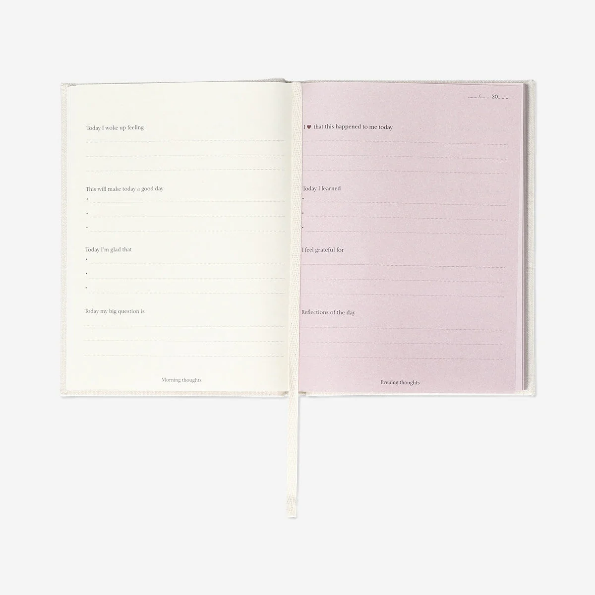 5 minute journal with linen cover - English - Image 2