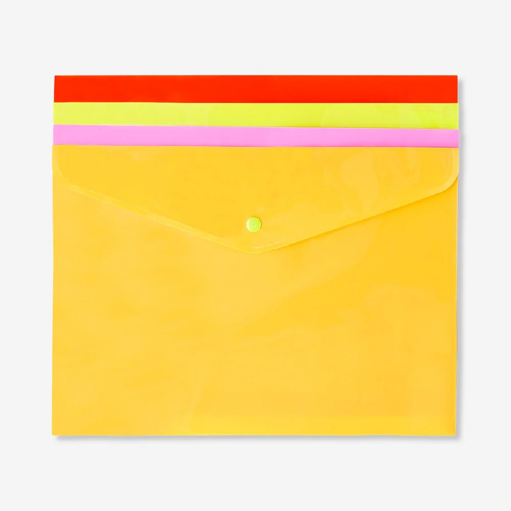 A4 colourful document folders - 4 pcs