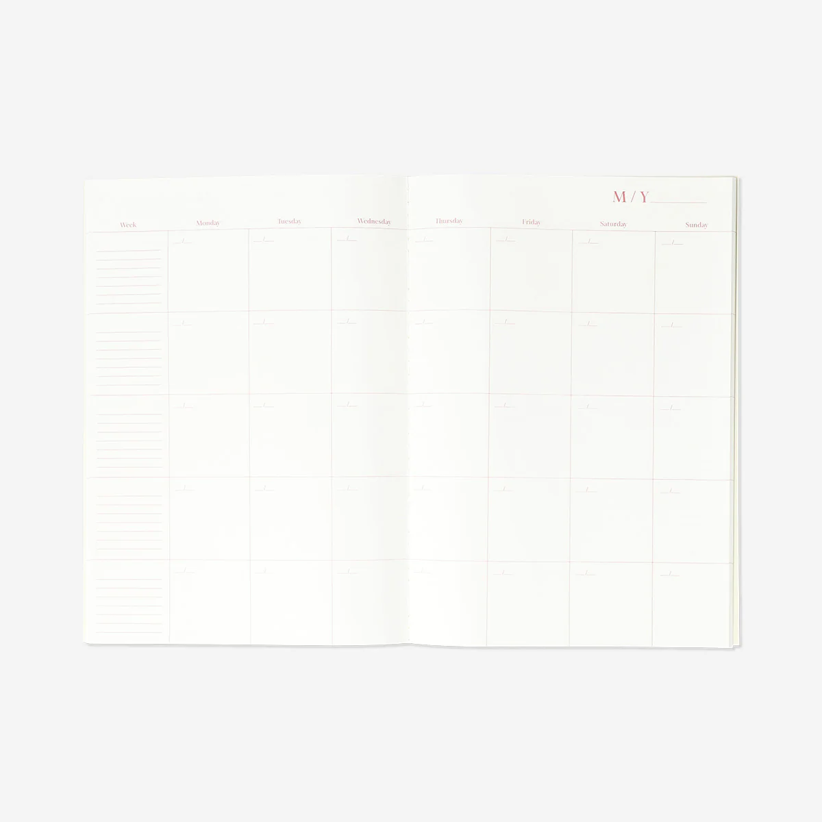 A4 monthly planner with soft floral cover - Image 2