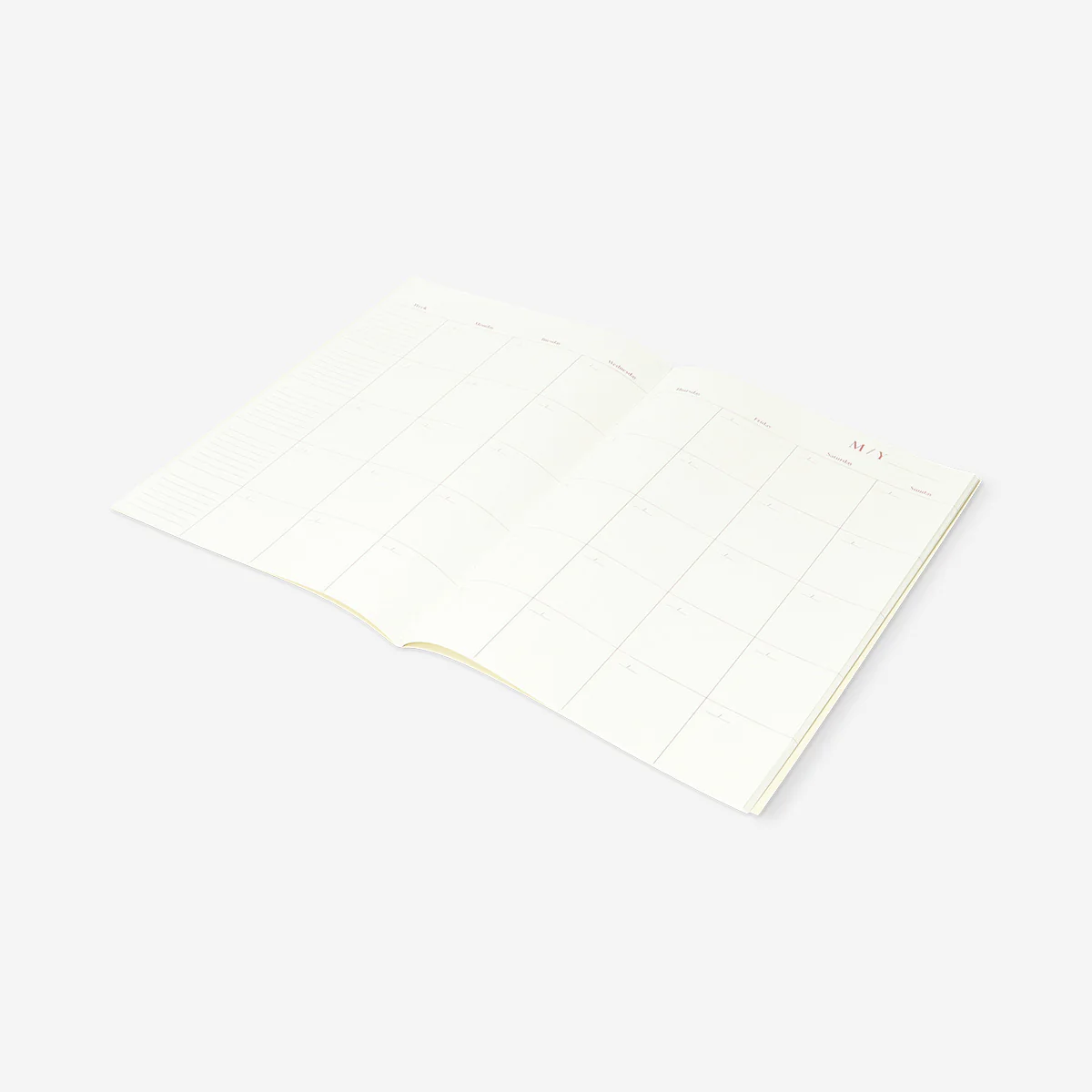 A4 monthly planner with soft floral cover - Image 3