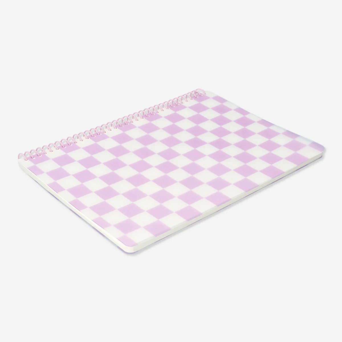 A4 notebook with pink checkered plastic cover - Image 3