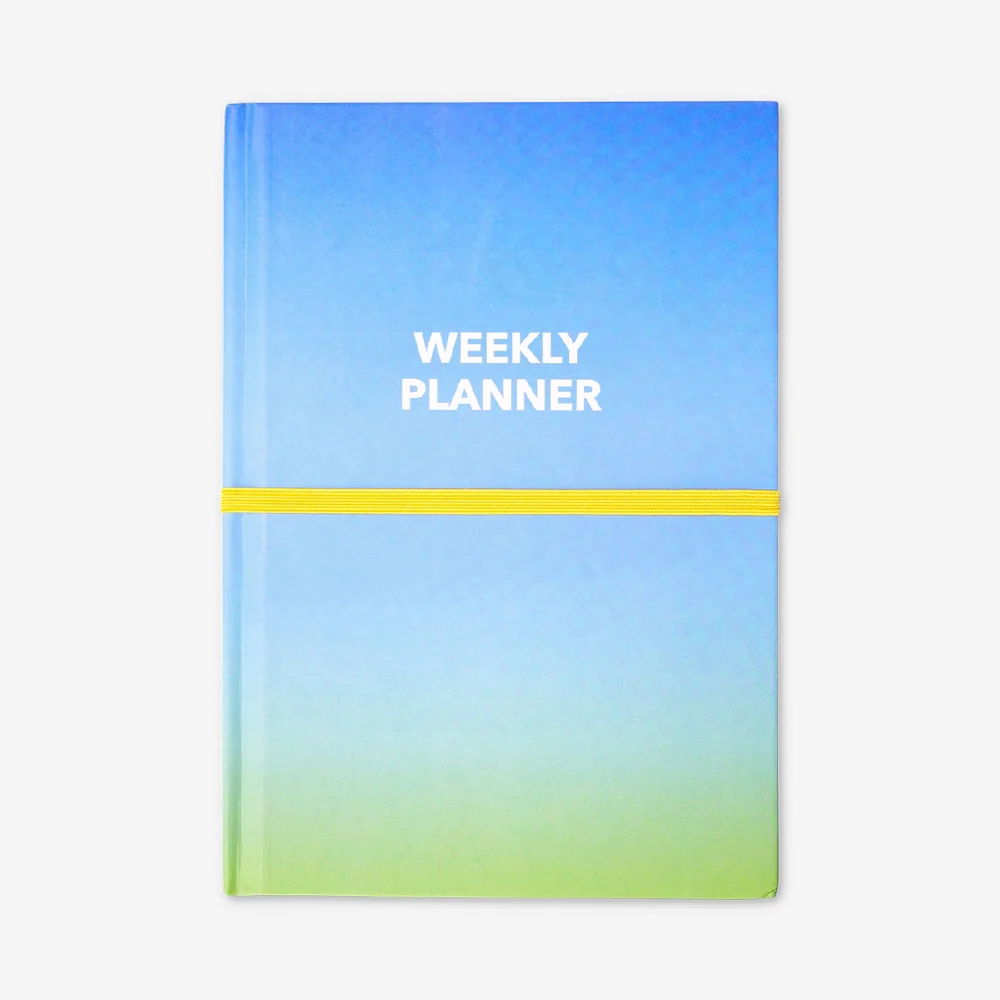 A5 blue weekly planner