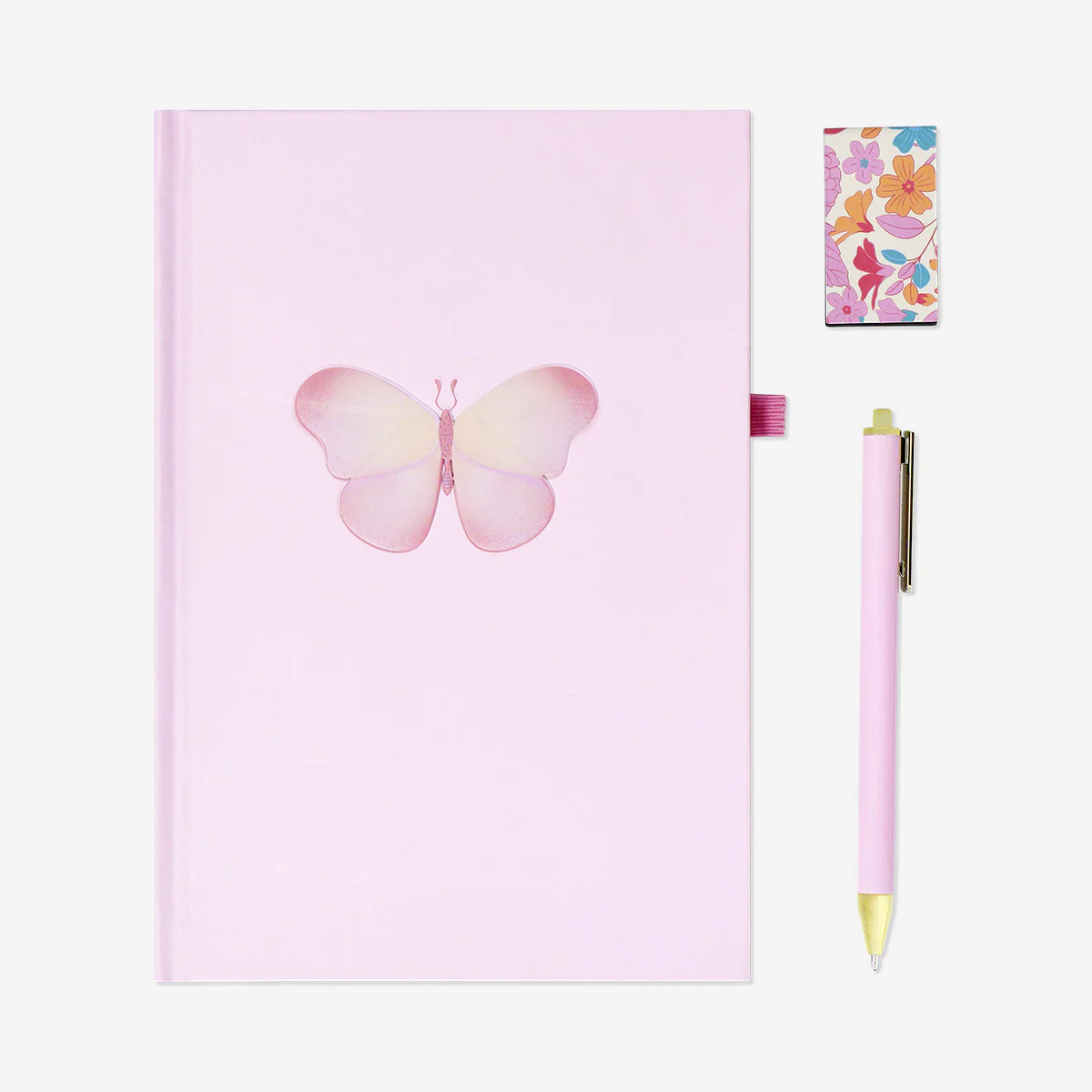 A5 butterfly bullet planner with pen and magnetic bookmark - Image 2