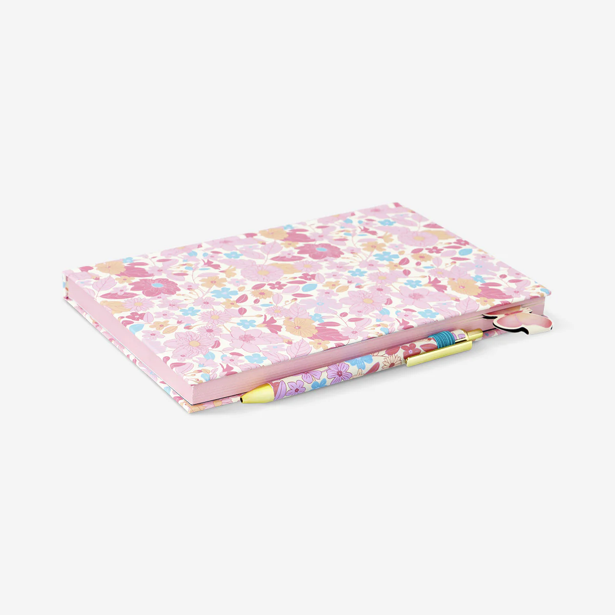 A5 floral notebook with pen and magnetic bookmark - Image 4