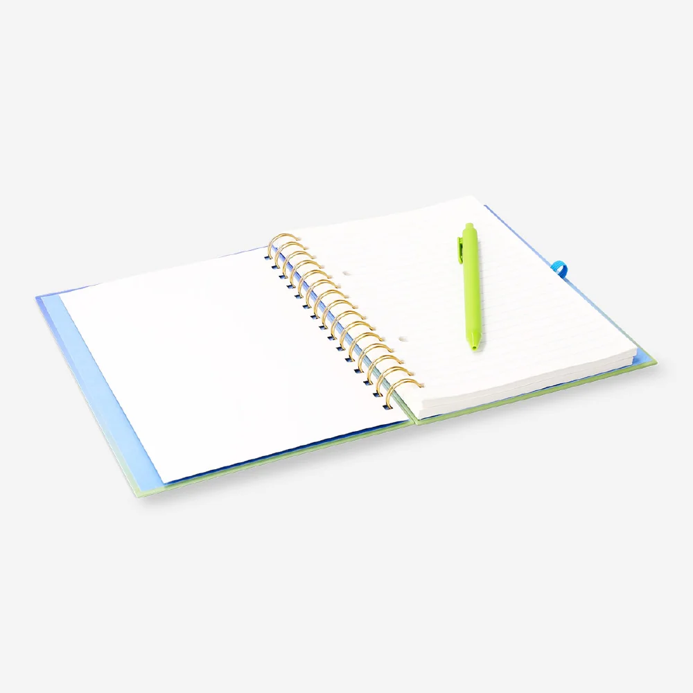 A5 gradient notebook with pen and sticky memos - Image 3