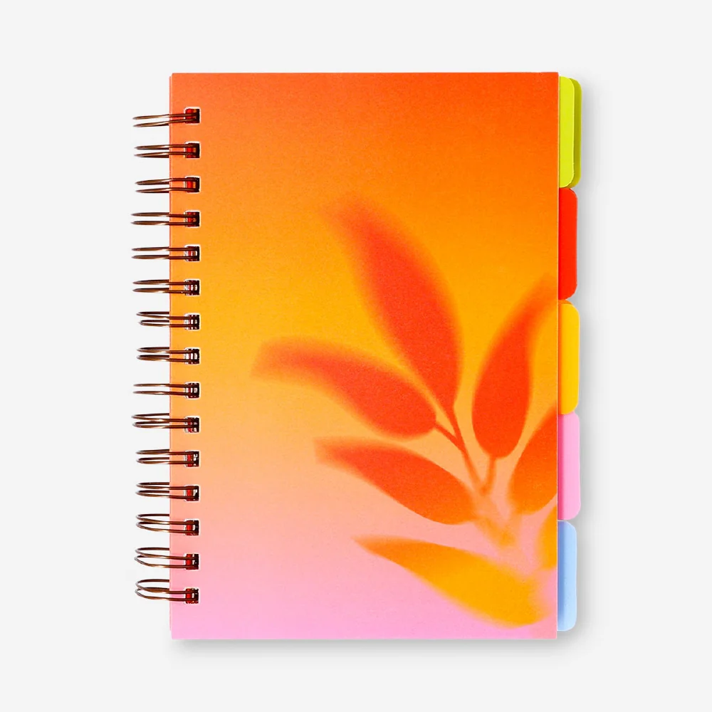 A5 leaf notebook with page markers