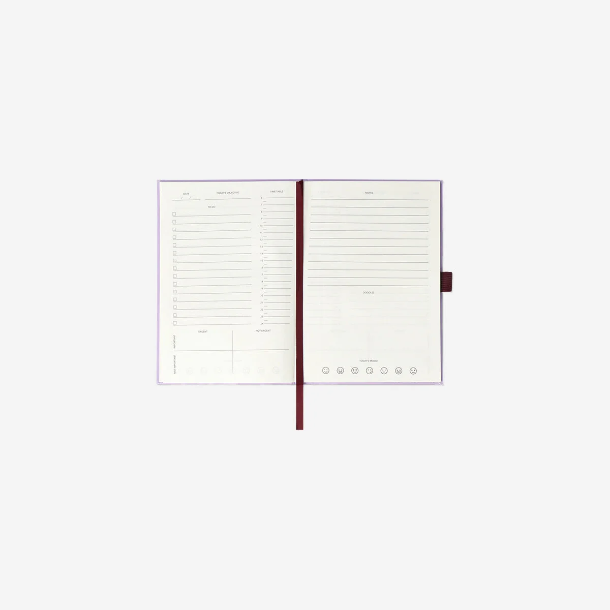 A5 Purple personal planner - Undated - Image 2