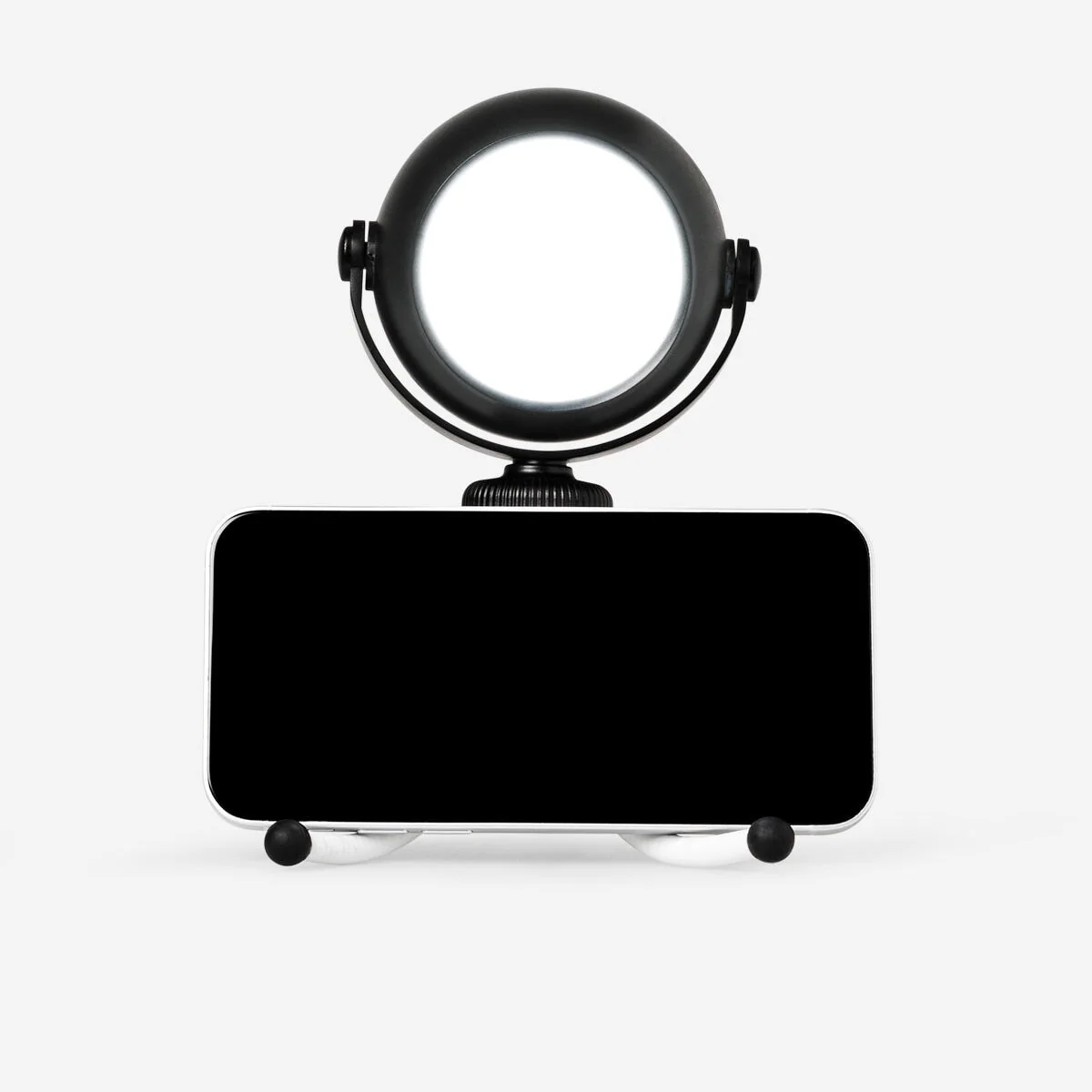 Adjustable selfie light. With phone holder
