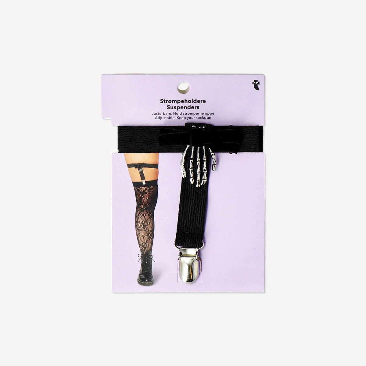Adjustable suspenders with skeleton hands - 2 pcs - Image 3