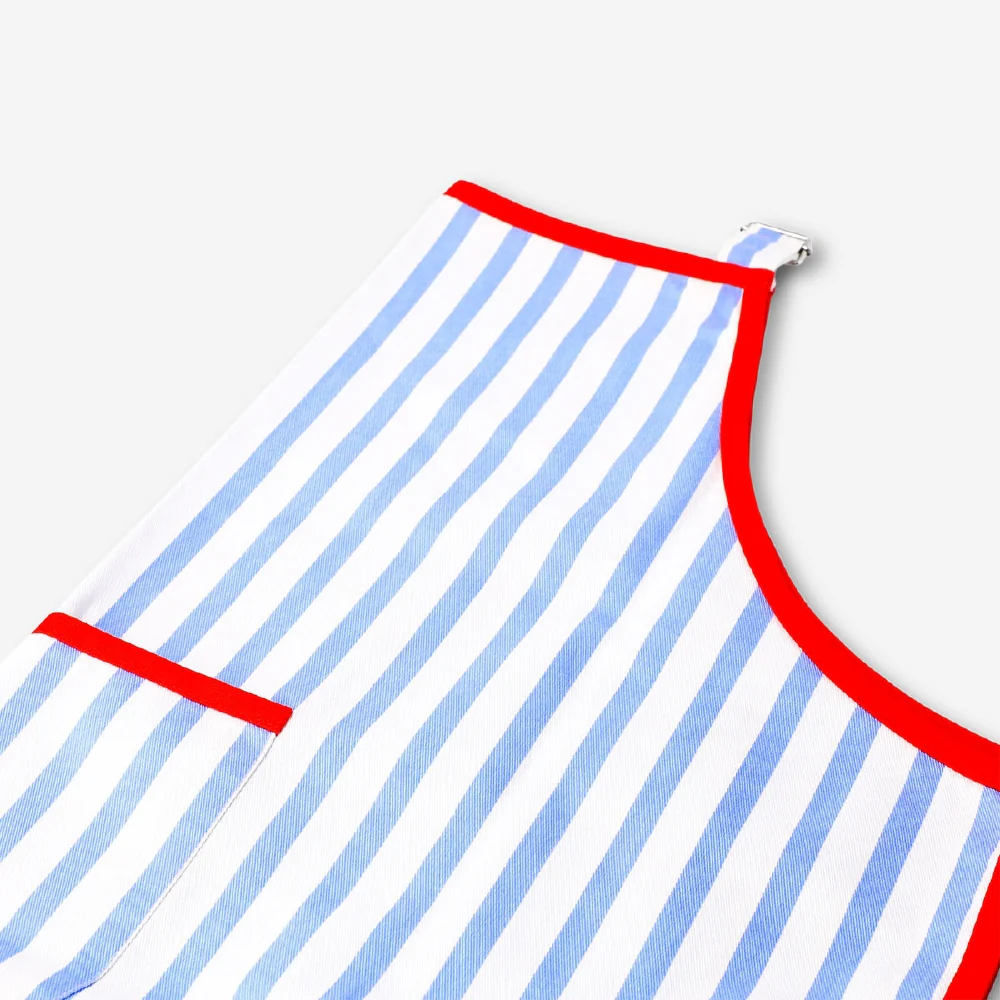 Apron with blue stripes - For adults - Image 2