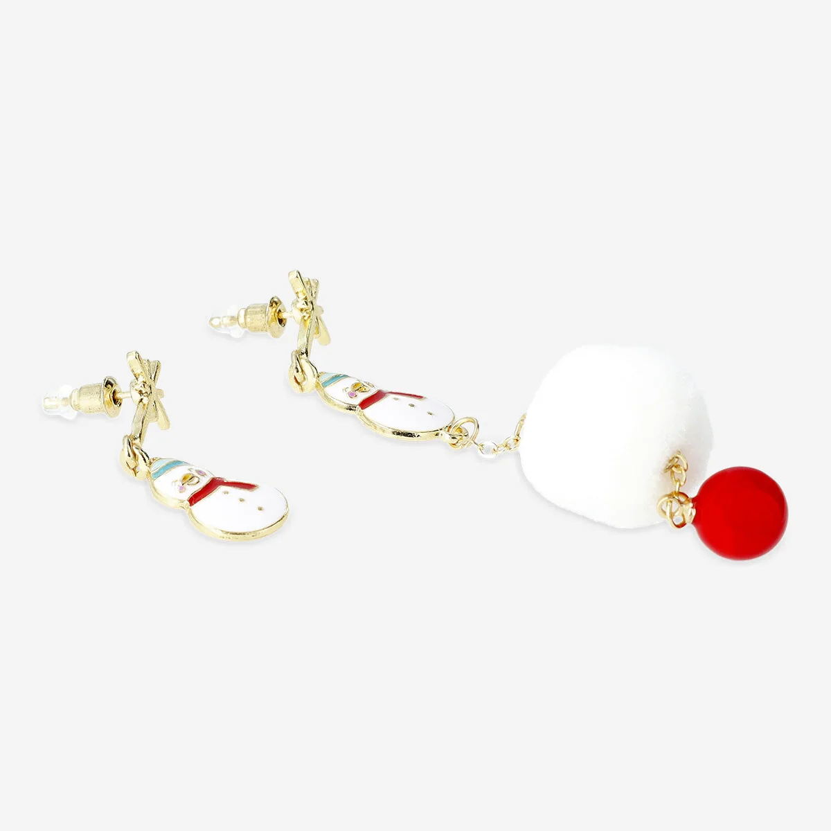 Asymmetrical earrings with snowmen - Image 2