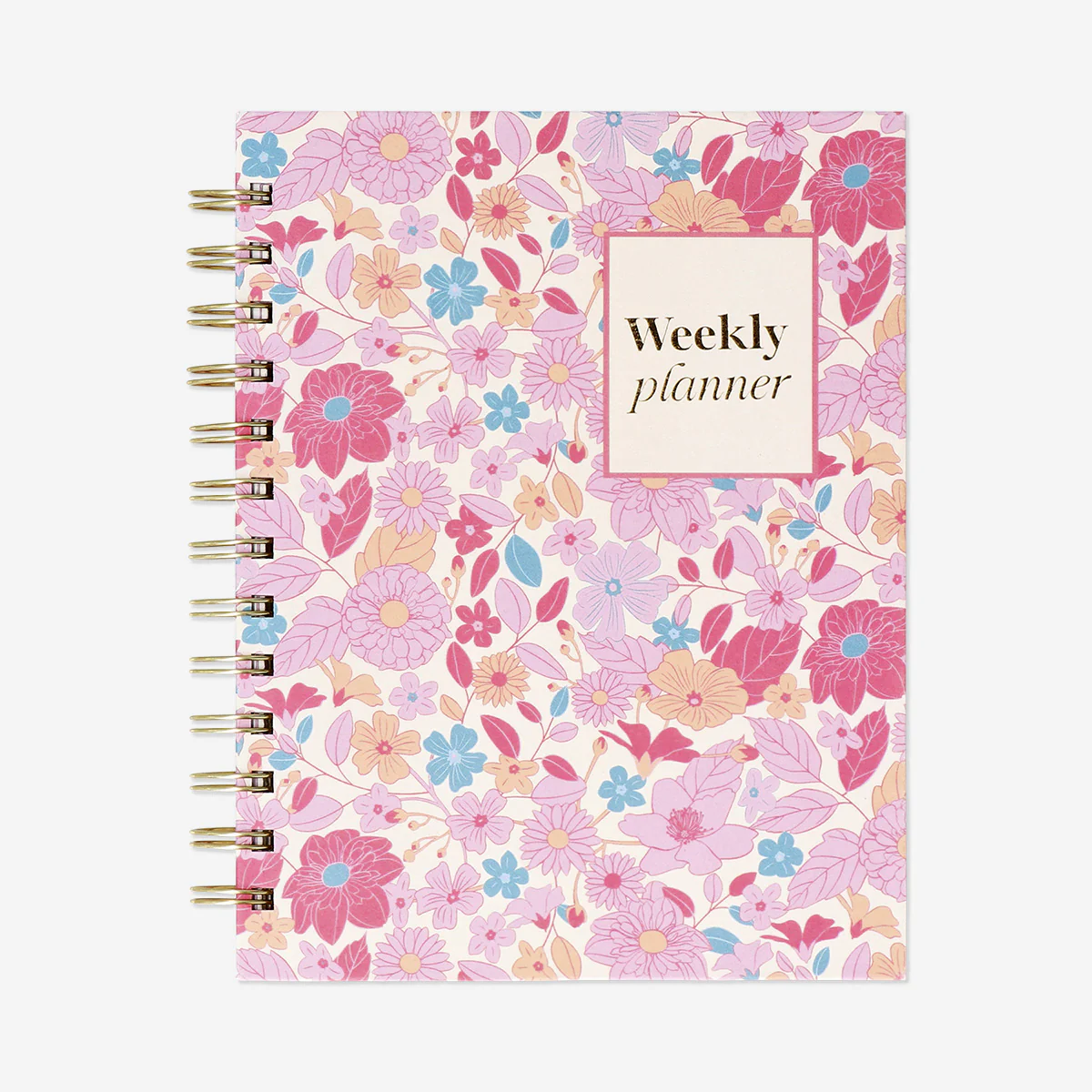 B6 floral weekly planner
