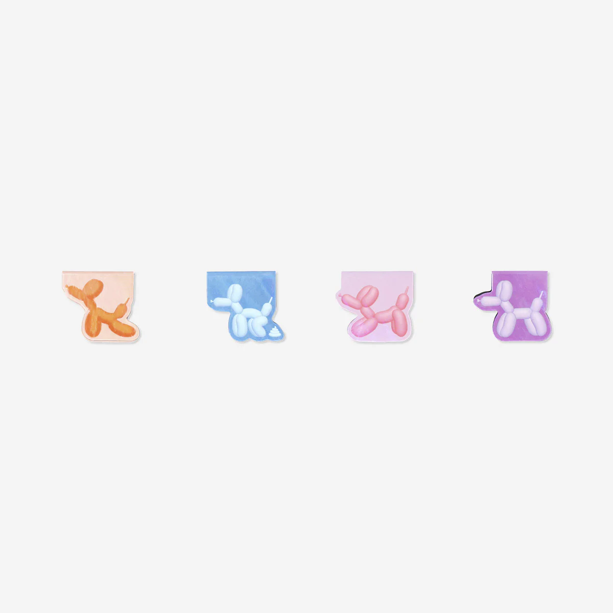 Balloon animals magnetic bookmarks - 4 pcs