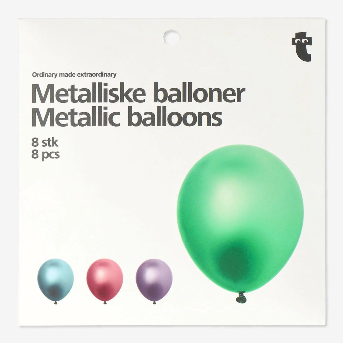 Metallic balloons - 8 pcs - Image 3