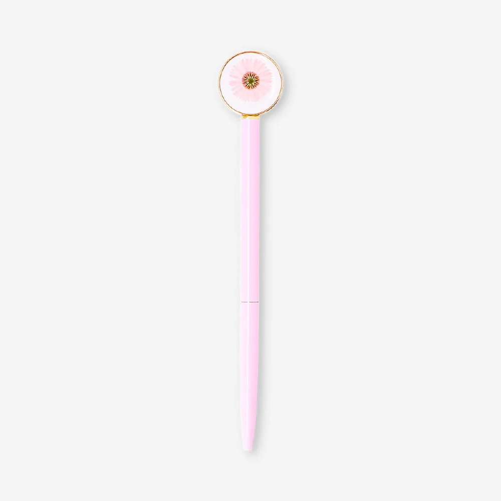 Ballpoint pen with flower - Black ink