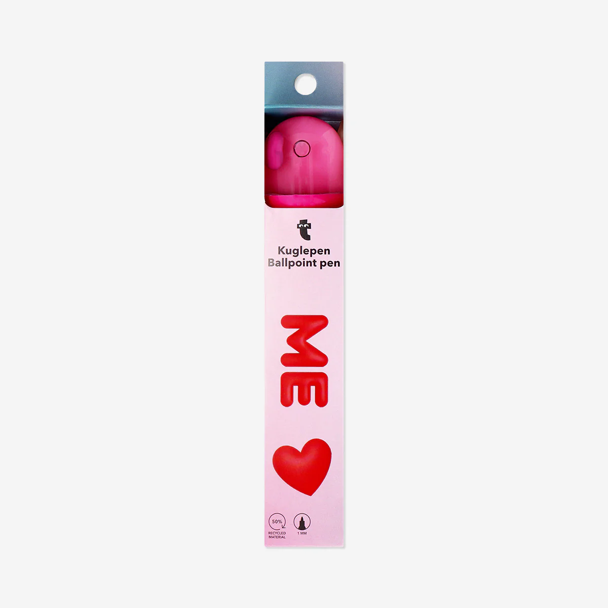 Ballpoint pen with pink heart topper - Image 3