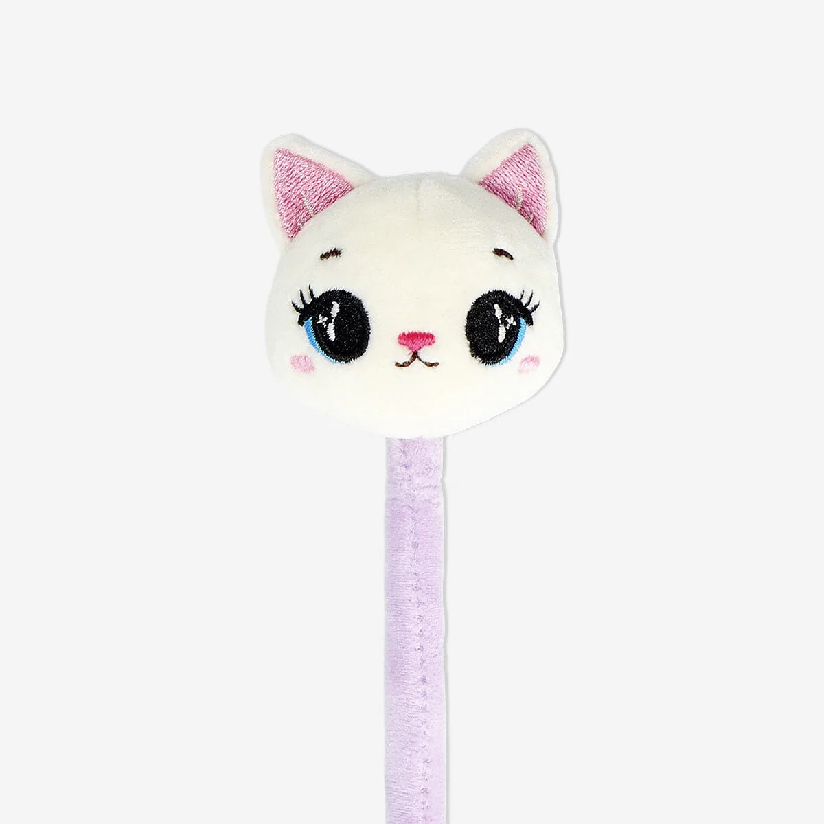 Ballpoint pen with plush cat topper - Black ink - Image 2