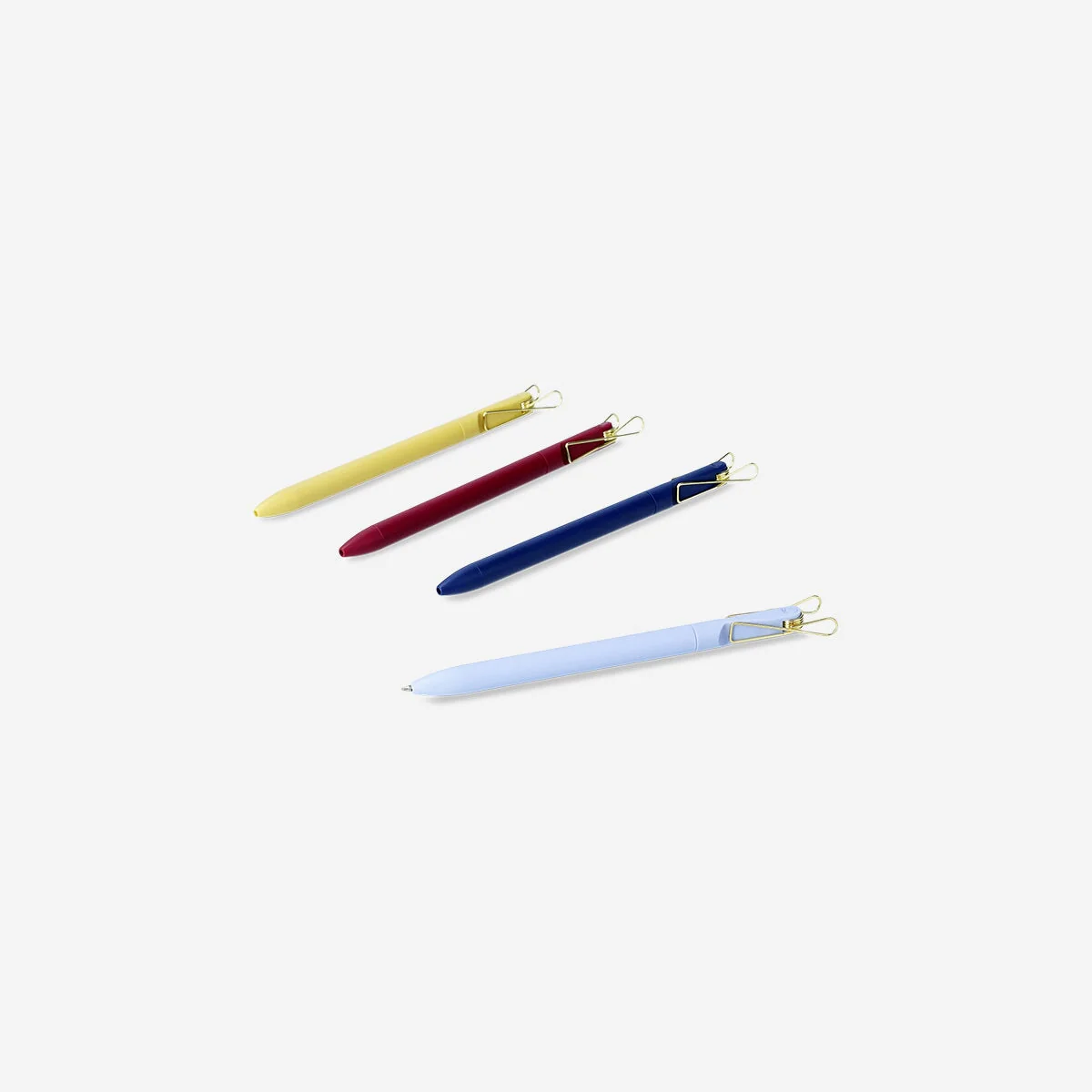 Ballpoint pens with  clips - 4 pcs - Image 3