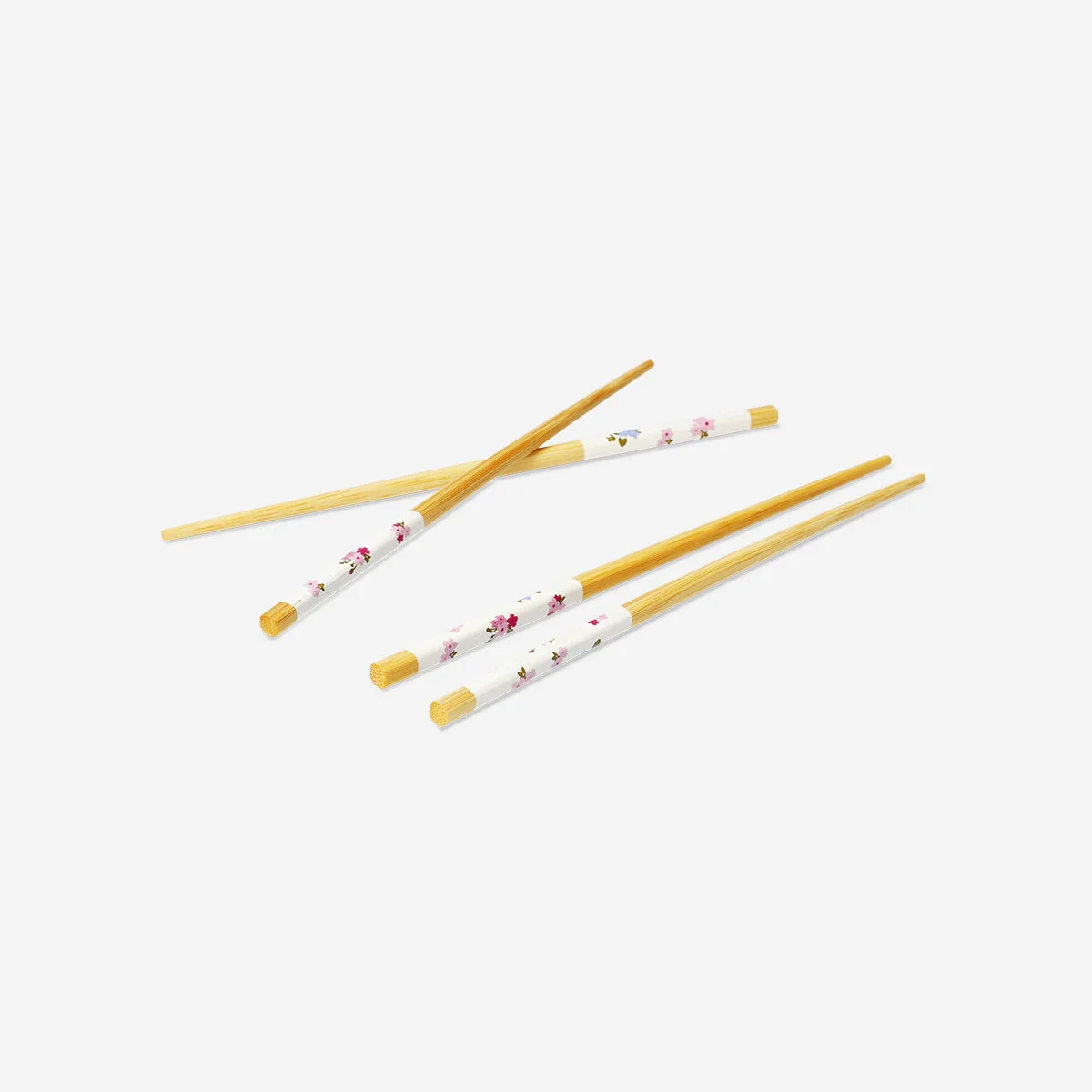Bamboo chopsticks with blossom print - 2 pcs - Image 3