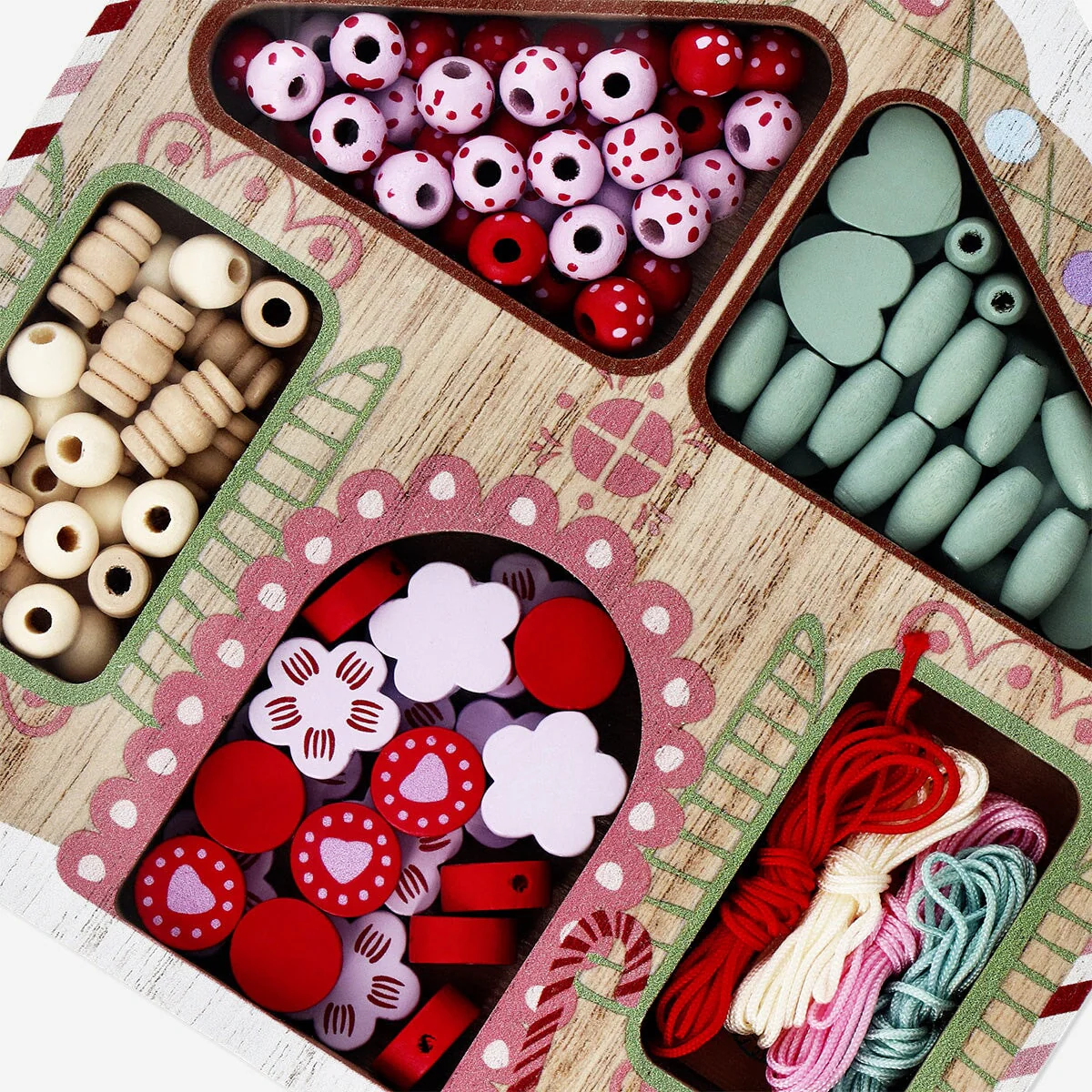 Bead set with string - Christmas house - Image 3