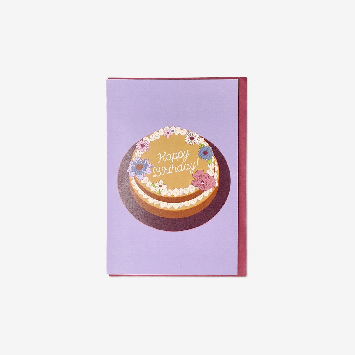 Birthday card with cake motif