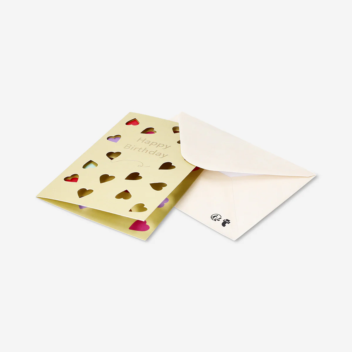 Birthday card with cut out hearts - Image 2