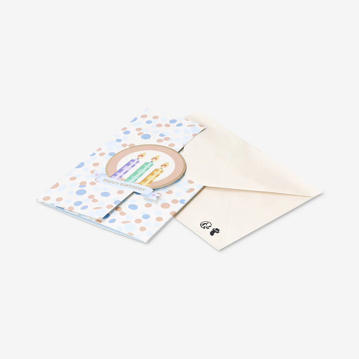 Birthday card with dots and candles - Image 2