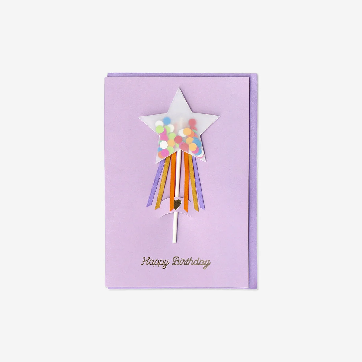 Birthday card with star wand