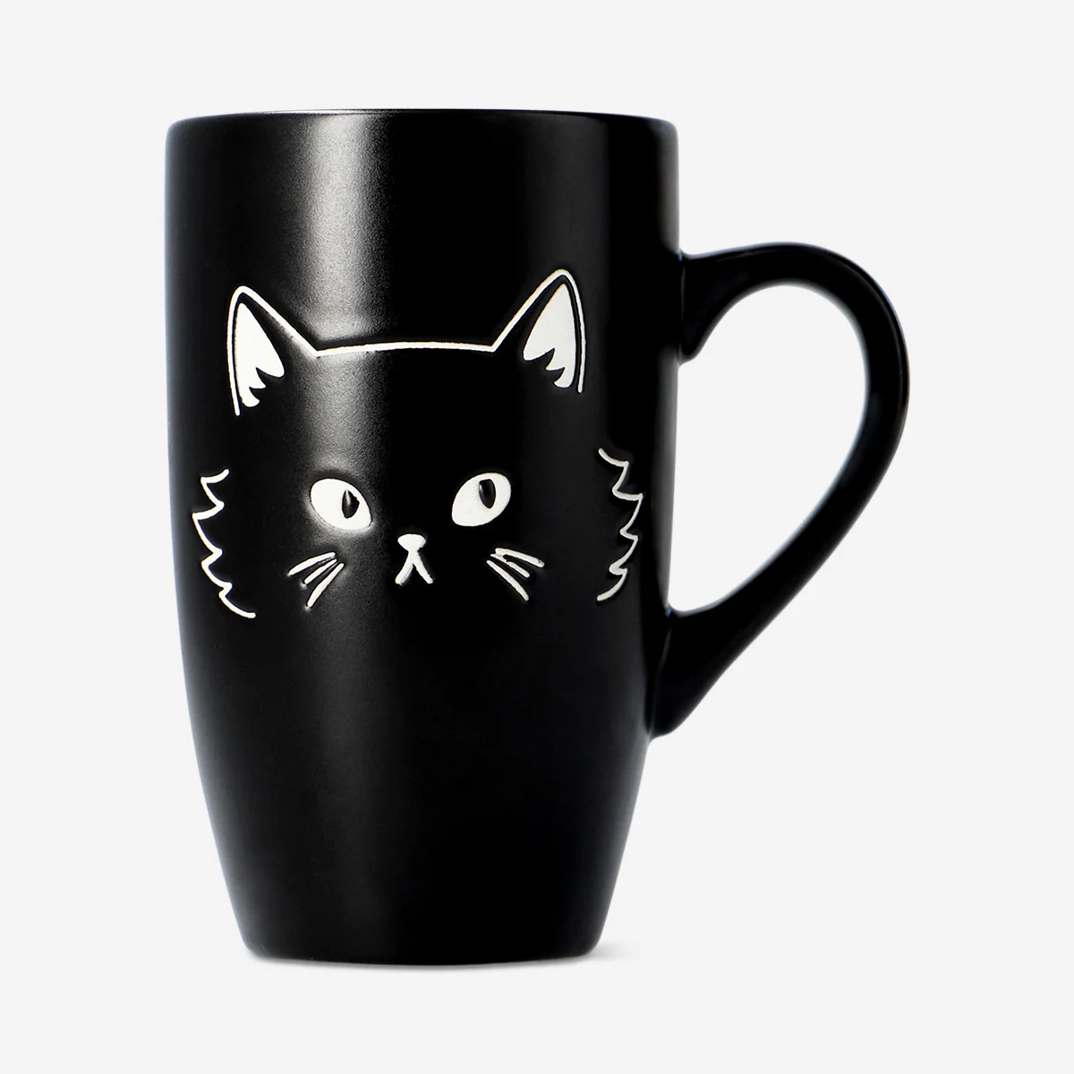 Black cat mug with handle - 400 ml