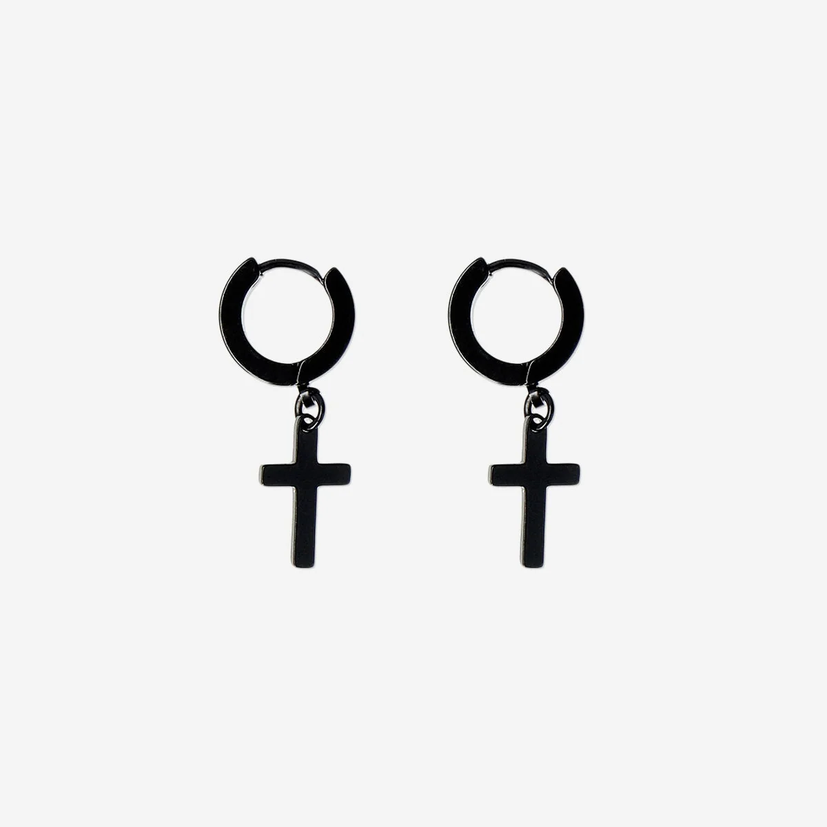 Black cross earrings - Image 2