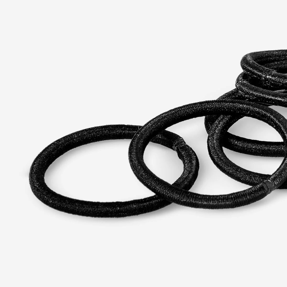 Black Hair Elastics - 20 pcs - Image 2