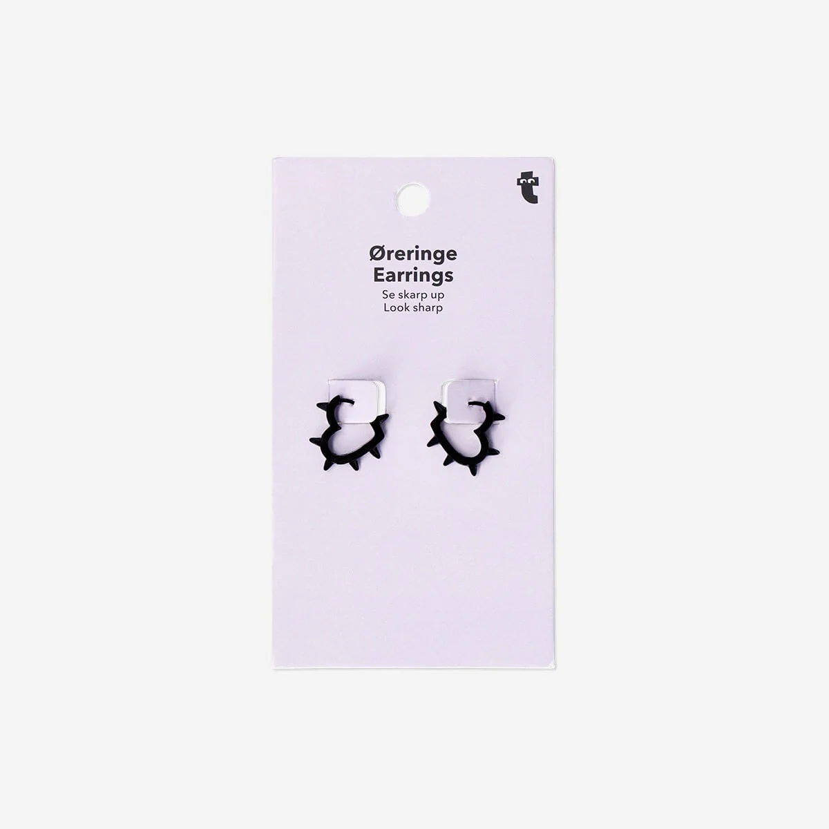 Black hearts earrings