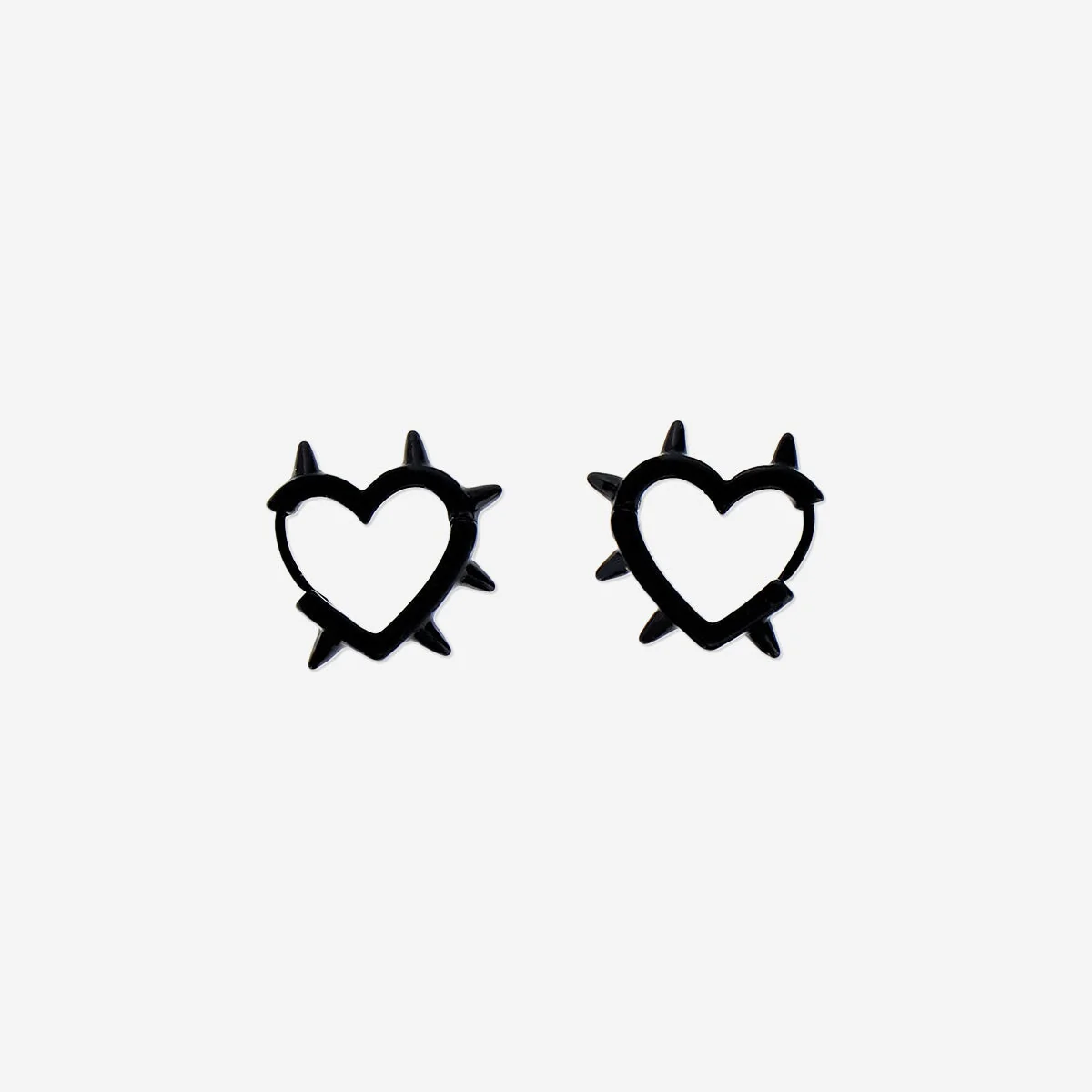Black hearts earrings - Image 2