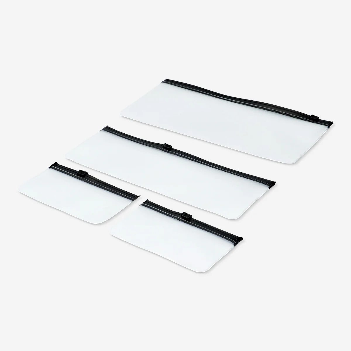 Black organiser bags with zipper - 4 pcs - Image 2