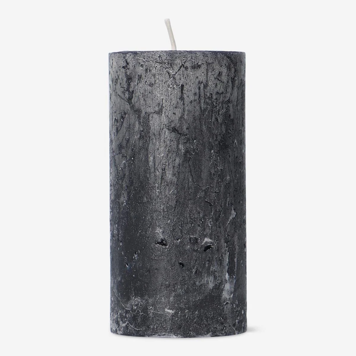 Black Rustic Pillar Candle - 12 cm - Image 2