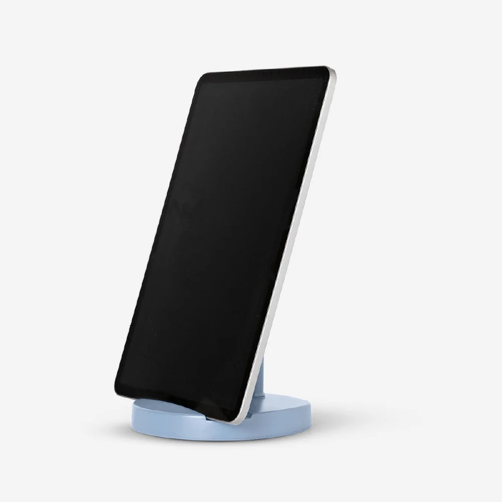 Blue adjustable stand for smartphones and tablets