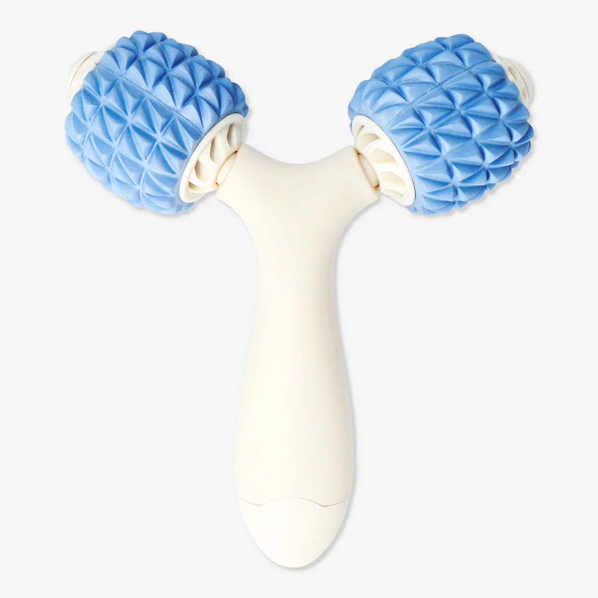 Blue and beige massage roller for arms and legs - Image 3