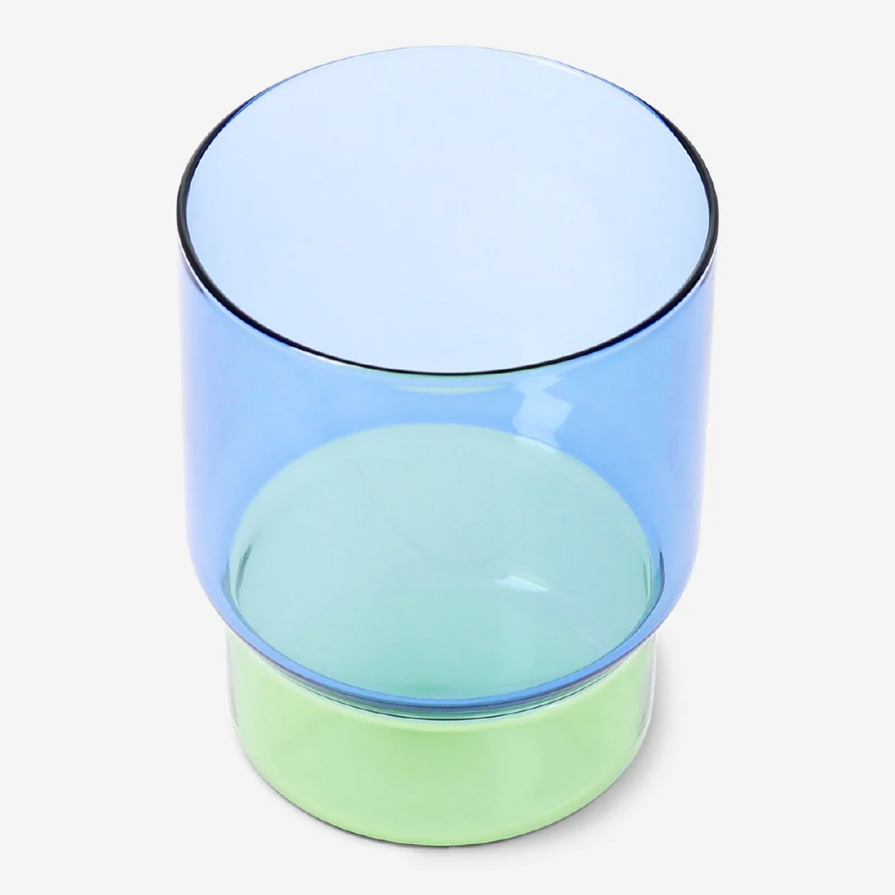 Blue and green drinking glass - 400 ml - Image 2