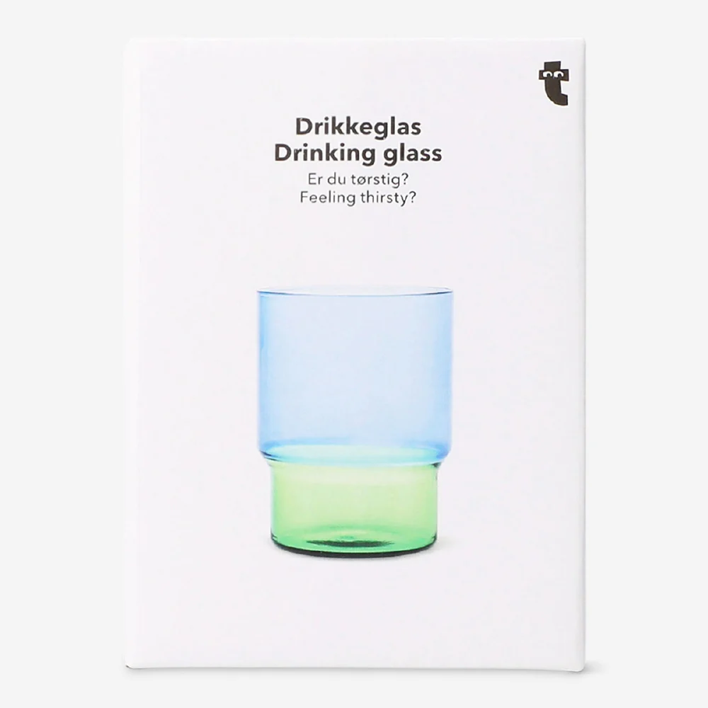 Blue and green drinking glass - 400 ml - Image 3