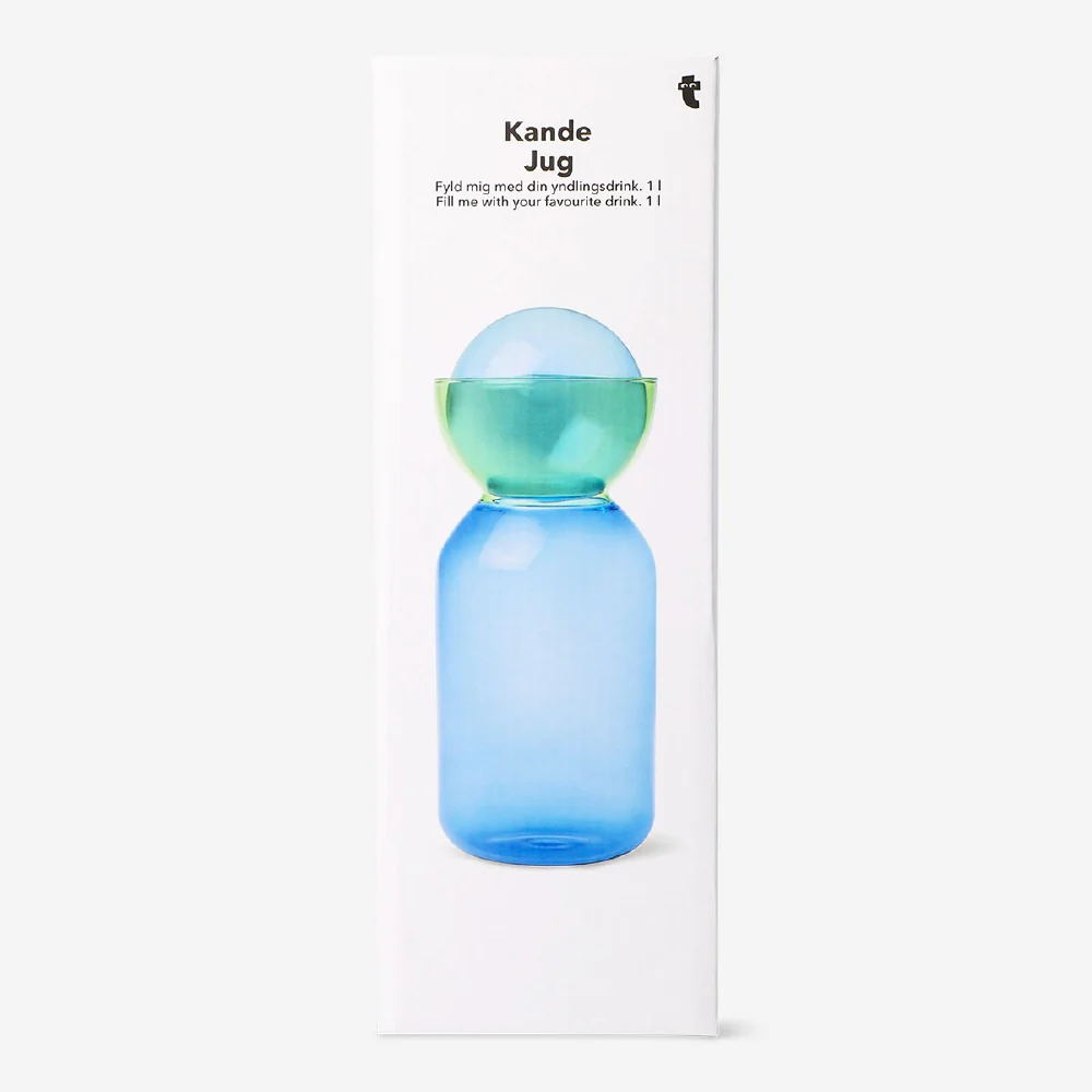 Blue and green jug with glass stopper - 1 L - Image 3