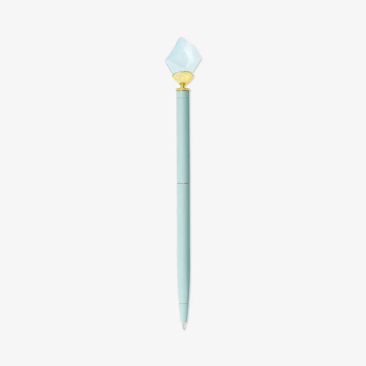 Blue ballpoint pen with crystal