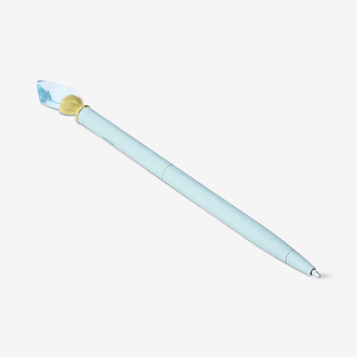 Blue ballpoint pen with crystal - Image 2