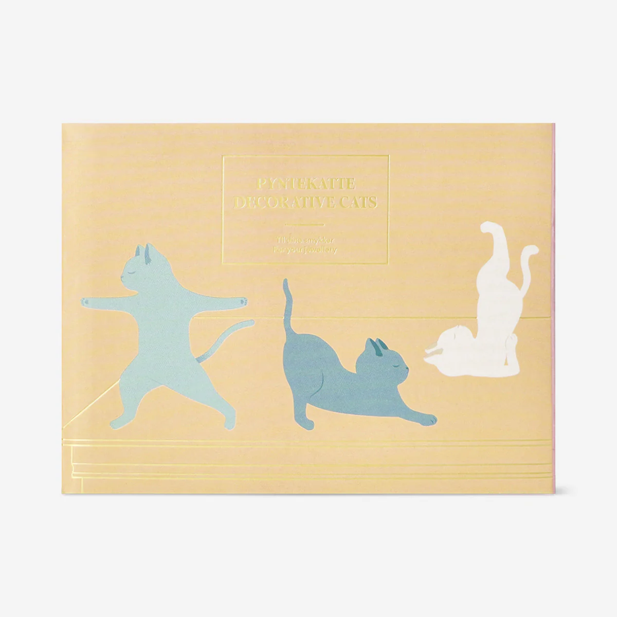 Blue ceramic cat jewellery stands - 3 pcs - Image 3